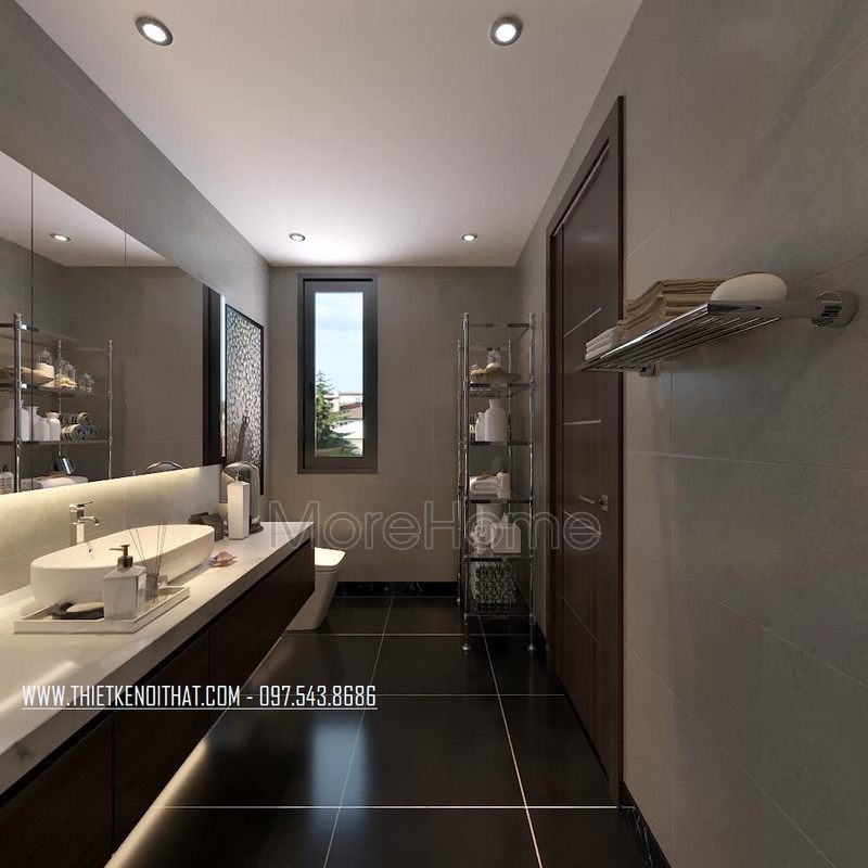 Thiết kế nội thất phòng tắm biệt thự Ecopark Văn Giang 